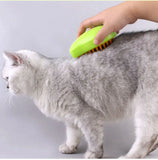 3-in-1 Electric Pet Grooming Steam Brush – Shedding, Massage, and Sprayer Tool for Cats and Dogs