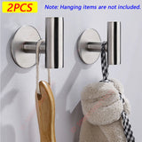 Adhesive Stainless Steel Wall Hooks – Multipurpose Towel, Coat, Key, and Pants Hangers for Bathroom and Kitchen Storage