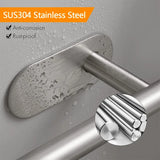 No-Drill Toilet Paper Holder – Stainless Steel Self-Adhesive Wall-Mounted Tissue and Towel Roll Dispenser for Bathroom and Kitchen