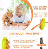 3-in-1 Electric Pet Grooming Steam Brush – Shedding, Massage, and Sprayer Tool for Cats and Dogs