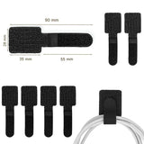 Reusable Cable Ties and Cord Organizer – Self-Adhesive Adjustable Straps for Wire Management, Desk Organization, and Rope Holding