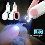 LED Light Pet Nail Clipper – Professional Cat and Dog Claw Trimmer with Safety Lock, Ideal Grooming Tool for Puppies, Kittens, and Small Animals