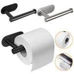 No-Drill Toilet Paper Holder – Stainless Steel Self-Adhesive Wall-Mounted Tissue and Towel Roll Dispenser for Bathroom and Kitchen