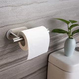 No-Drill Toilet Paper Holder – Stainless Steel Self-Adhesive Wall-Mounted Tissue and Towel Roll Dispenser for Bathroom and Kitchen