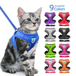 Adjustable Pet Harness Vest with Leash – Breathable Mesh Collar for Walking Small and Medium Pets, Ideal for Cats and Puppies