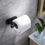 No-Drill Toilet Paper Holder – Stainless Steel Self-Adhesive Wall-Mounted Tissue and Towel Roll Dispenser for Bathroom and Kitchen