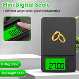 Precision Pocket Scale – Digital Mini Scale with Backlit LCD for Measuring Grams, Ounces, and Grains, Ideal for Jewelry, Food, and Travel