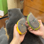 3-in-1 Electric Pet Grooming Steam Brush – Shedding, Massage, and Sprayer Tool for Cats and Dogs