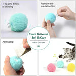 Interactive Smart Cat Toy Ball – Plush Electric Catnip Training Ball with Touch-Activated Sounds, Squeak Toy for Kittens and Cats