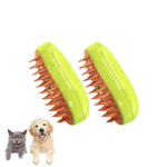 3-in-1 Electric Pet Grooming Steam Brush – Shedding, Massage, and Sprayer Tool for Cats and Dogs