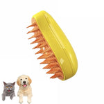 3-in-1 Electric Pet Grooming Steam Brush – Shedding, Massage, and Sprayer Tool for Cats and Dogs