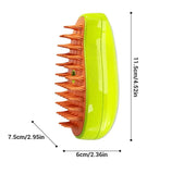 3-in-1 Electric Pet Grooming Steam Brush – Shedding, Massage, and Sprayer Tool for Cats and Dogs