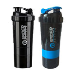 3-Layer Shaker Protein Bottle – Plastic Mixing Cup for Protein Powder and Water, Perfect for Bodybuilding and Exercise