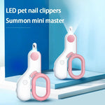 LED Light Pet Nail Clipper – Professional Cat and Dog Claw Trimmer with Safety Lock, Ideal Grooming Tool for Puppies, Kittens, and Small Animals