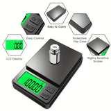 Precision Pocket Scale – Digital Mini Scale with Backlit LCD for Measuring Grams, Ounces, and Grains, Ideal for Jewelry, Food, and Travel